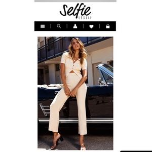 Selfie Leslie two piece pants set. Size 0S